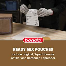 Ready Mix Pouches, Include original, 2-part formula of filler and hardener and spreader