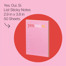 Yes. Oui. Si, List Sticky Notes, 2.9" x 3.8", 50 Sheets