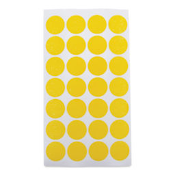 Charles Leonard Color Coding Labels - Pkg of 1000, Yellow, 3/4" single sheet