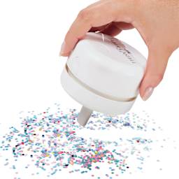 Faber-Castell Creative Studio Artist Desktop Vacuum - White, in use