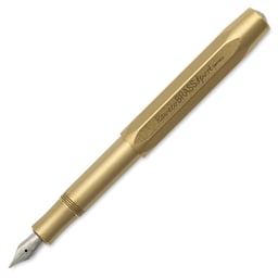 Kaweco Brass Sport Fountain Pen - Broad Nib, Blue Ink