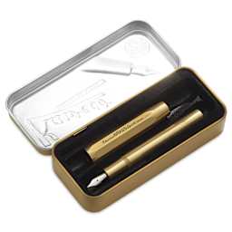 Kaweco Brass Sport Fountain Pen - Extra Fine Nib, Blue Ink - in packaging