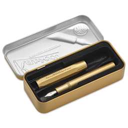 Kaweco Brass Sport Fountain Pen - Medium Nib, Blue Ink - in packaging