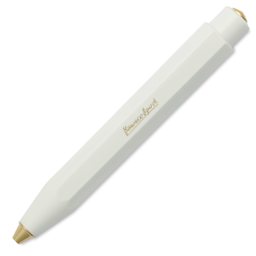 Kaweco Classic Sport Ballpoint Pen - White, Blue Ink - retracted