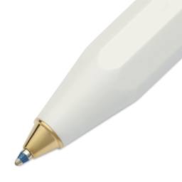 Kaweco Classic Sport Ballpoint Pen - White, Blue Ink - close-up of tip