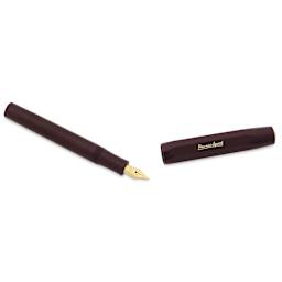 Kaweco Classic Sport Fountain Pen - Bordeaux, Medium, cap removed