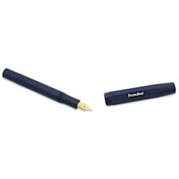 Kaweco Classic Sport Fountain Pen - Navy, Extra-Broad, cap removed