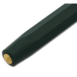 Kaweco Classic Sport Rollerball Pen - Green, close-up of the brand's seal on the cap