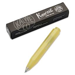 Kaweco Frosted Sport Ballpoint Pen - Sweet Banana - pen and packaging