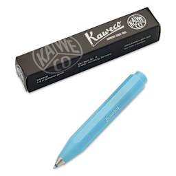Kaweco Frosted Sport Ballpoint Pen - Light Blueberry - pen and packaging