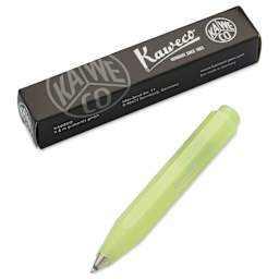 Kaweco Frosted Sport Ballpoint Pen - Fine Lime - pen and packaging
