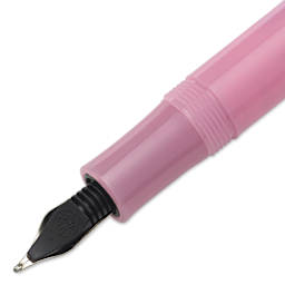 Kaweco Frosted Sport Fountain Pen - Blush Pitaya, Extra-Broad, close-up of the feed