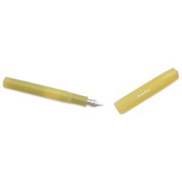 Kaweco Frosted Sport Fountain Pen - Sweet Banana, Broad, cap removed