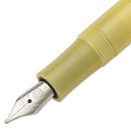 Kaweco Frosted Sport Fountain Pen - Sweet Banana, Broad, close-up of the nib