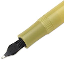 Kaweco Frosted Sport Fountain Pen - Sweet Banana, Broad, close-up of the feed