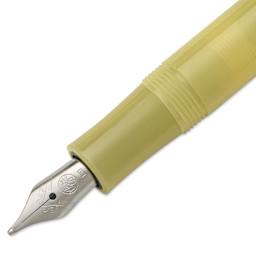 Kaweco Frosted Sport Fountain Pen - Sweet Banana, Extra-Broad, close-up of the nib