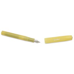 Kaweco Frosted Sport Fountain Pen - Sweet Banana, Fine, cap removed