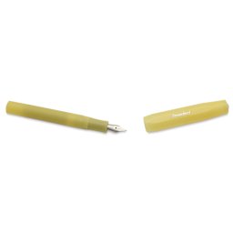 Kaweco Frosted Sport Fountain Pen - Sweet Banana, Medium, cap removed