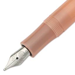 Kaweco Frosted Sport Fountain Pen - Soft Mandarin, Broad, close-up of the nib