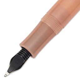 Kaweco Frosted Sport Fountain Pen - Soft Mandarin, Broad, close-up of the feed