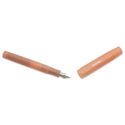 Kaweco Frosted Sport Fountain Pen - Soft Mandarin, Extra-Broad, cap removed