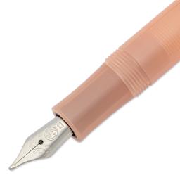 Kaweco Frosted Sport Fountain Pen - Soft Mandarin, Extra-Broad, close-up of the nib