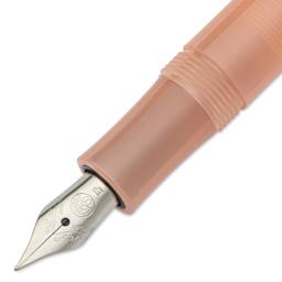 Kaweco Frosted Sport Fountain Pen - Soft Mandarin, Extra-Fine, close-up of the nib