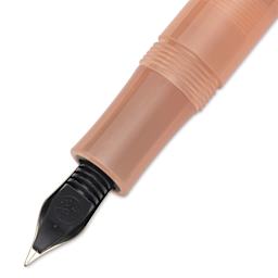 Kaweco Frosted Sport Fountain Pen - Soft Mandarin, Extra-Fine, close-up of the feed
