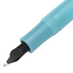 Kaweco Frosted Sport Fountain Pen - Light Blueberry, Broad, close-up of the feed
