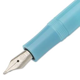 Kaweco Frosted Sport Fountain Pen - Light Blueberry, Extra-Broad, close-up of the nib