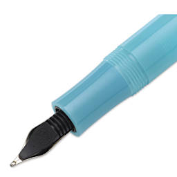 Kaweco Frosted Sport Fountain Pen - Light Blueberry, Extra-Broad, close-up of the feed