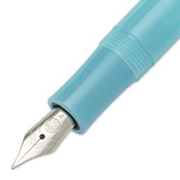 Kaweco Frosted Sport Fountain Pen - Light Blueberry, Fine, close-up of the nib