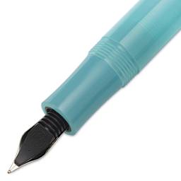 Kaweco Frosted Sport Fountain Pen - Light Blueberry, Fine, close-up of the feed
