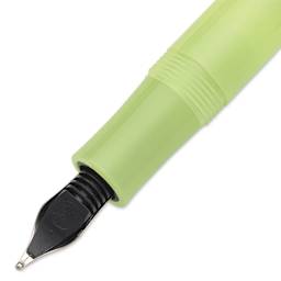 Kaweco Frosted Sport Fountain Pen - Fine Lime, Broad, close-up of the feed