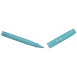 Kaweco Frosted Sport Rollall Pen - Light Blueberry, cap removed