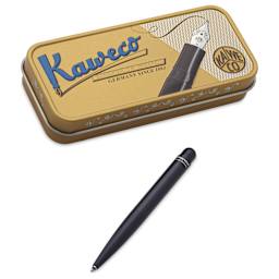 Kaweco Liliput Retractable Ballpoint Pen - Black, pen and packaging