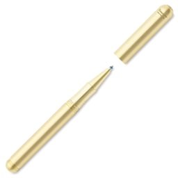 Kaweco Liliput Ballpoint Pen - Brass, cap removed