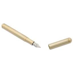 Kaweco Liliput Fountain Pen - Brass, Extra-Fine, cap removed