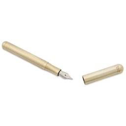 Kaweco Liliput Fountain Pen - Brass, Medium, cap removed