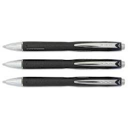 Uni-Ball Jetstream RT Retractable Ballpoint Pens - Black, 1.0 mm, Set of 3, out of packaging