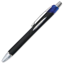 Uni-Ball Jetstream RT Retractable Ballpoint Pen - Blue, 1.0 mm, branding on the side
