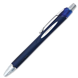 Uni-Ball Jetstream RT Retractable Ballpoint Pen - Blue, 0.7 mm, branding on the side