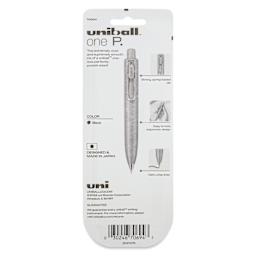 Uni-Ball One P. Retractable Gel Pens - Warm Colors, Pkg of 3, back of the packaging