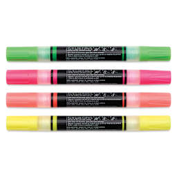 Faber-Castell Black Edition Twin Acrylic Marker - Neon Colors, Set of 4, cap on