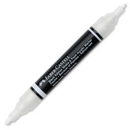 Faber-Castell Black Edition Twin Acrylic Marker - White, cap off