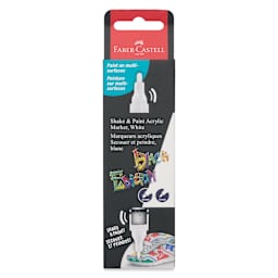 Faber-Castell Black Edition Twin Acrylic Marker - White, front of the packaging
