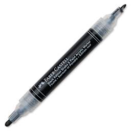 Faber-Castell Black Edition Twin Acrylic Marker - Black, cap off