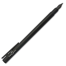 Faber-Castell Neo Slim Fountain Pen - Black Matte, Broad Tip (image shows a different size nib)