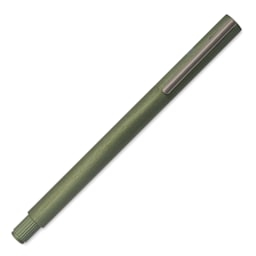 Faber-Castell Neo Slim Fountain Pen - Olive Green, Broad Tip - with cap on