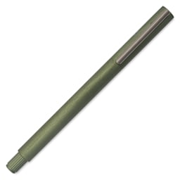 Faber-Castell Neo Slim Fountain Pen - Olive Green, Medium Tip - with cap on
